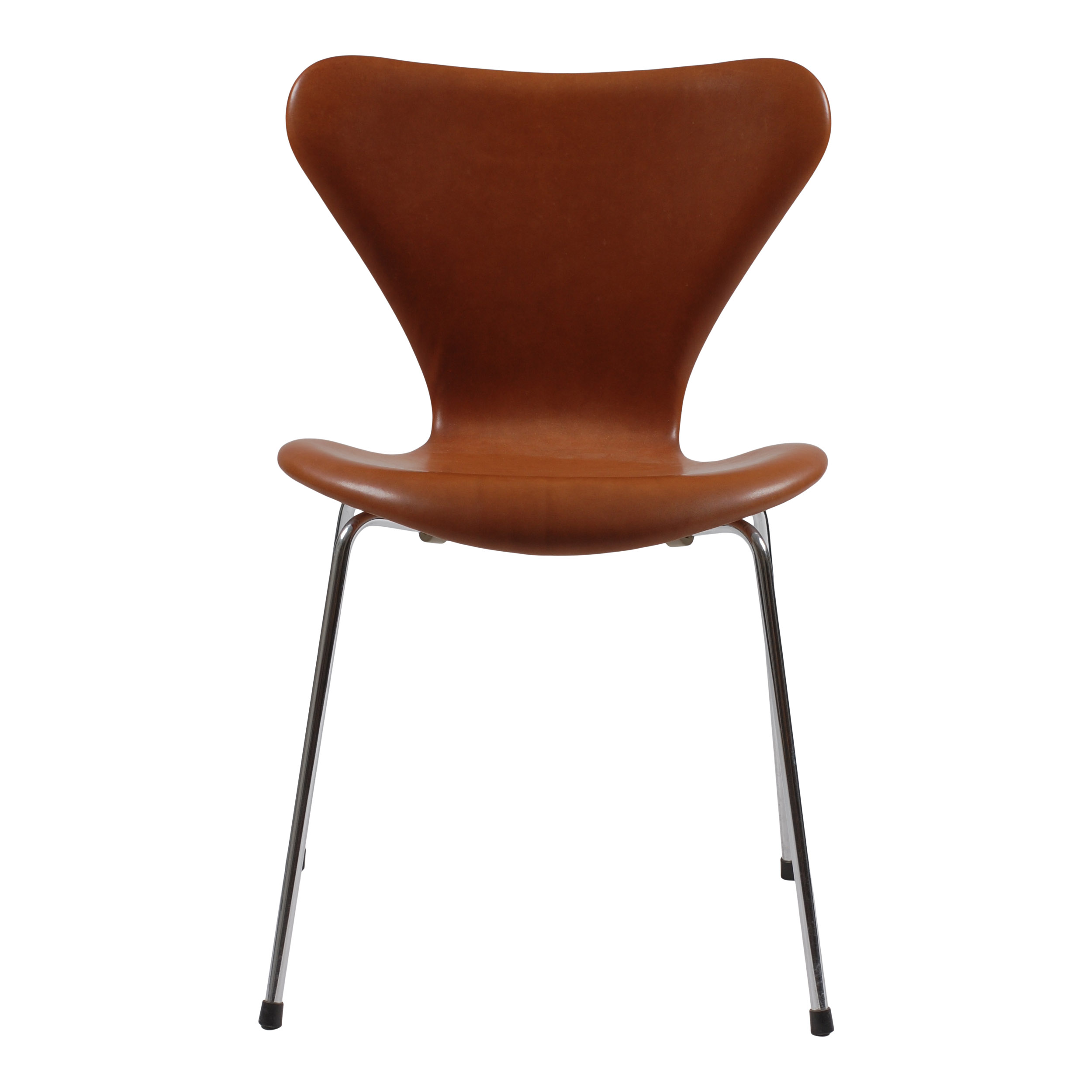 Arne Jacobsen 3107, 7 chair with mocha aniline leather - Cph-Classic